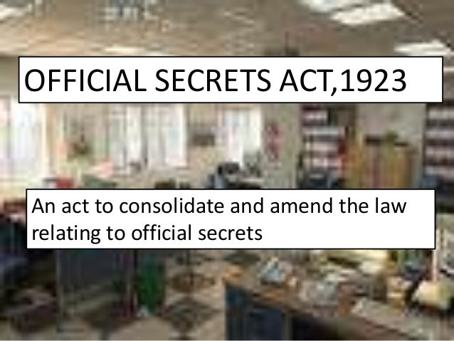 Official Secrets Act Pdf